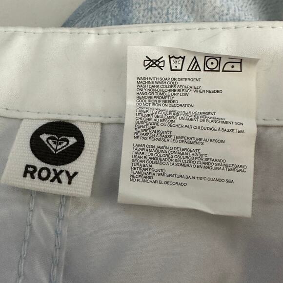 Roxy Estilo Faux Distressed Bue Jean Print On Poly Shorts 7 - Picture 8 of 11